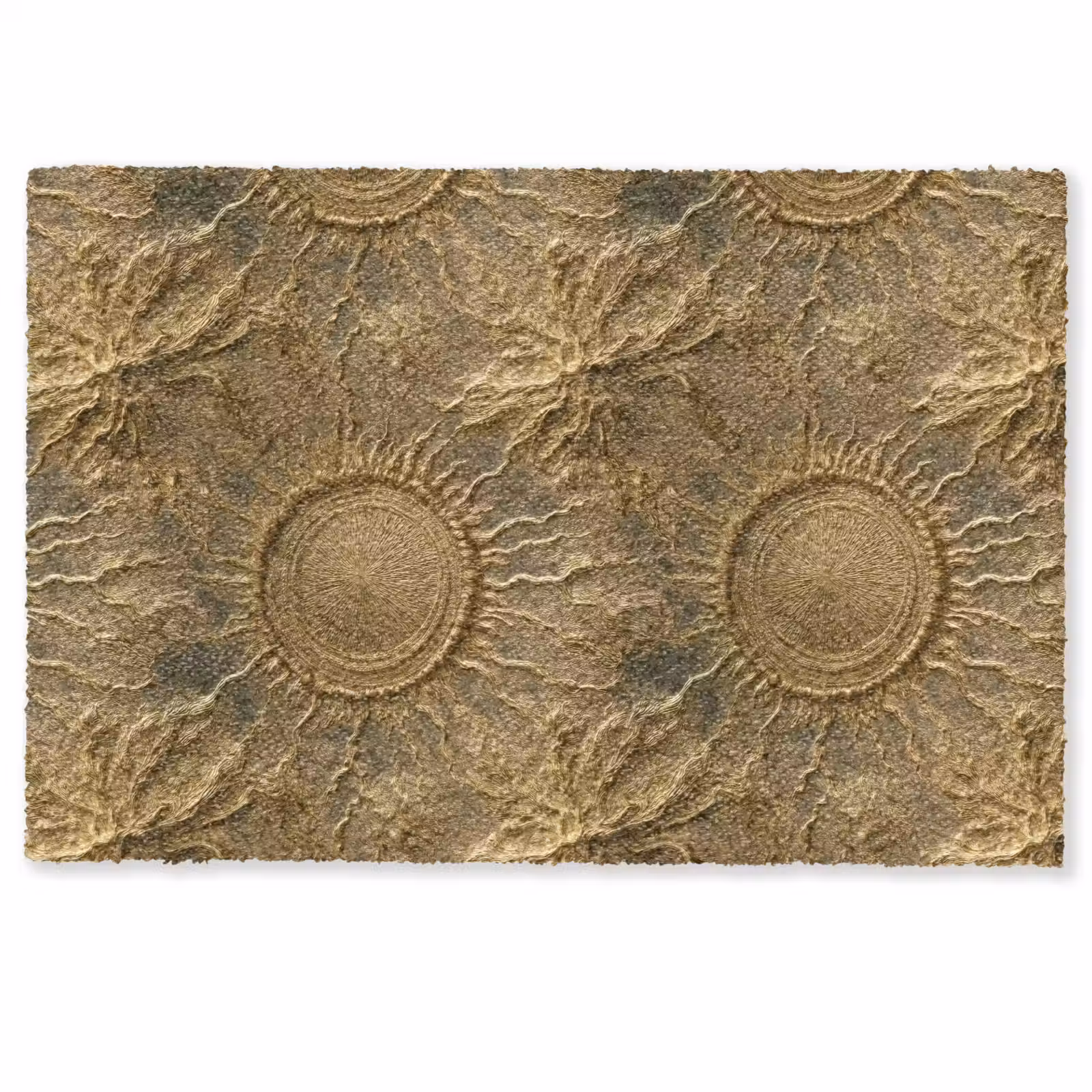 Deurmat - Zon - Reliëf - Antiek - Goud — 1