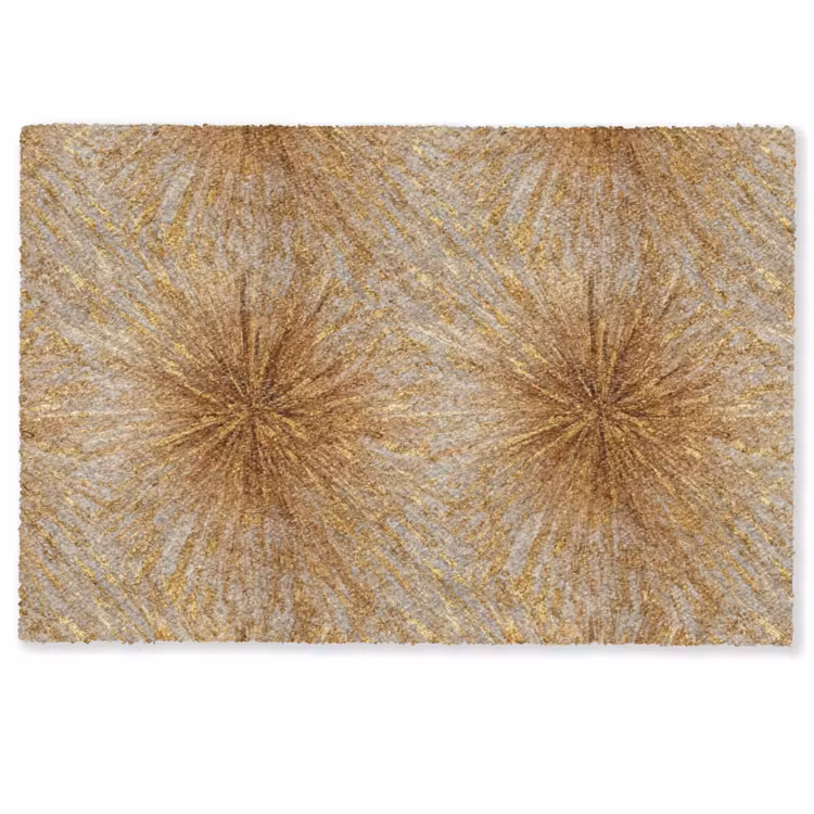Deurmat - Explosie - Abstract - Goud - Wit — 1