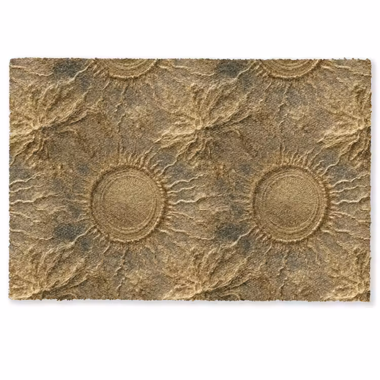 Deurmat - Zon - Reliëf - Antiek - Goud — 1