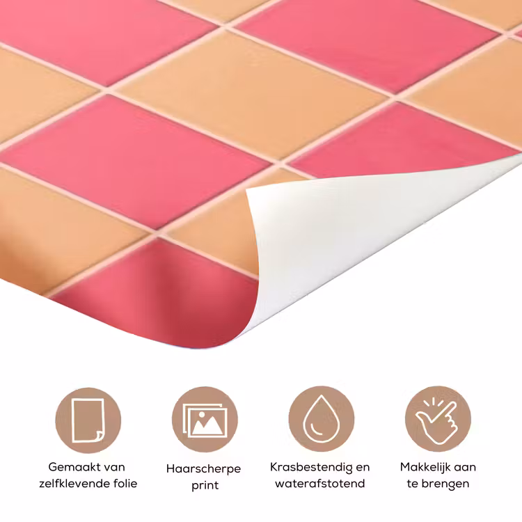 Deursticker - Eten - Citrusvruchten - Stillevens - Roze - Oranje — 3