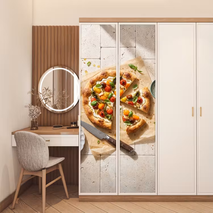Deursticker - Eten - Tomaten - Basilicum - Maaltijd - Vers — 5
