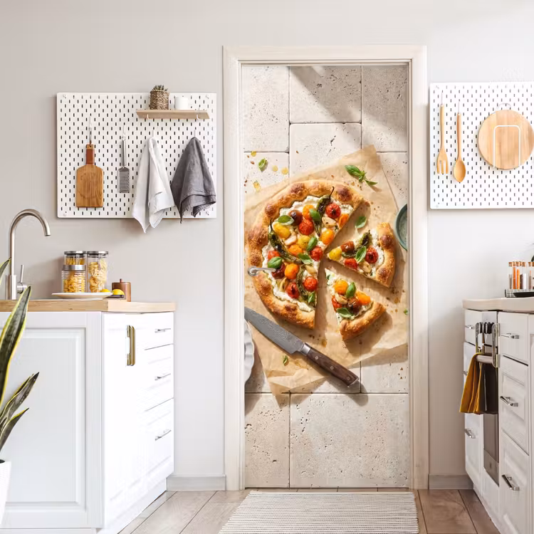 Deursticker - Eten - Tomaten - Basilicum - Maaltijd - Vers — 7