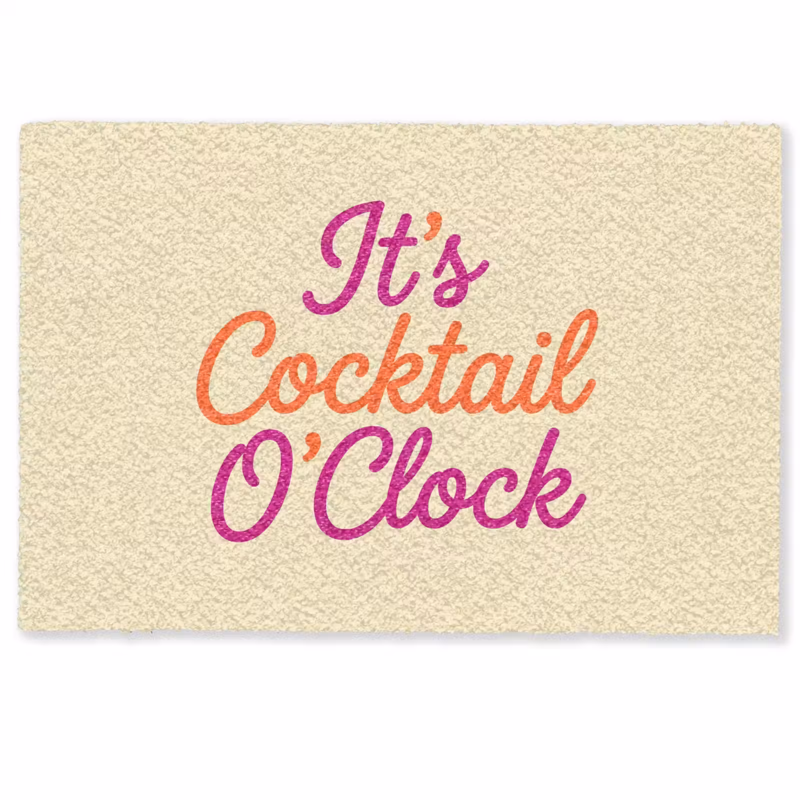 Deurmat - Cocktail O'Clock - Geel - Retro — 1