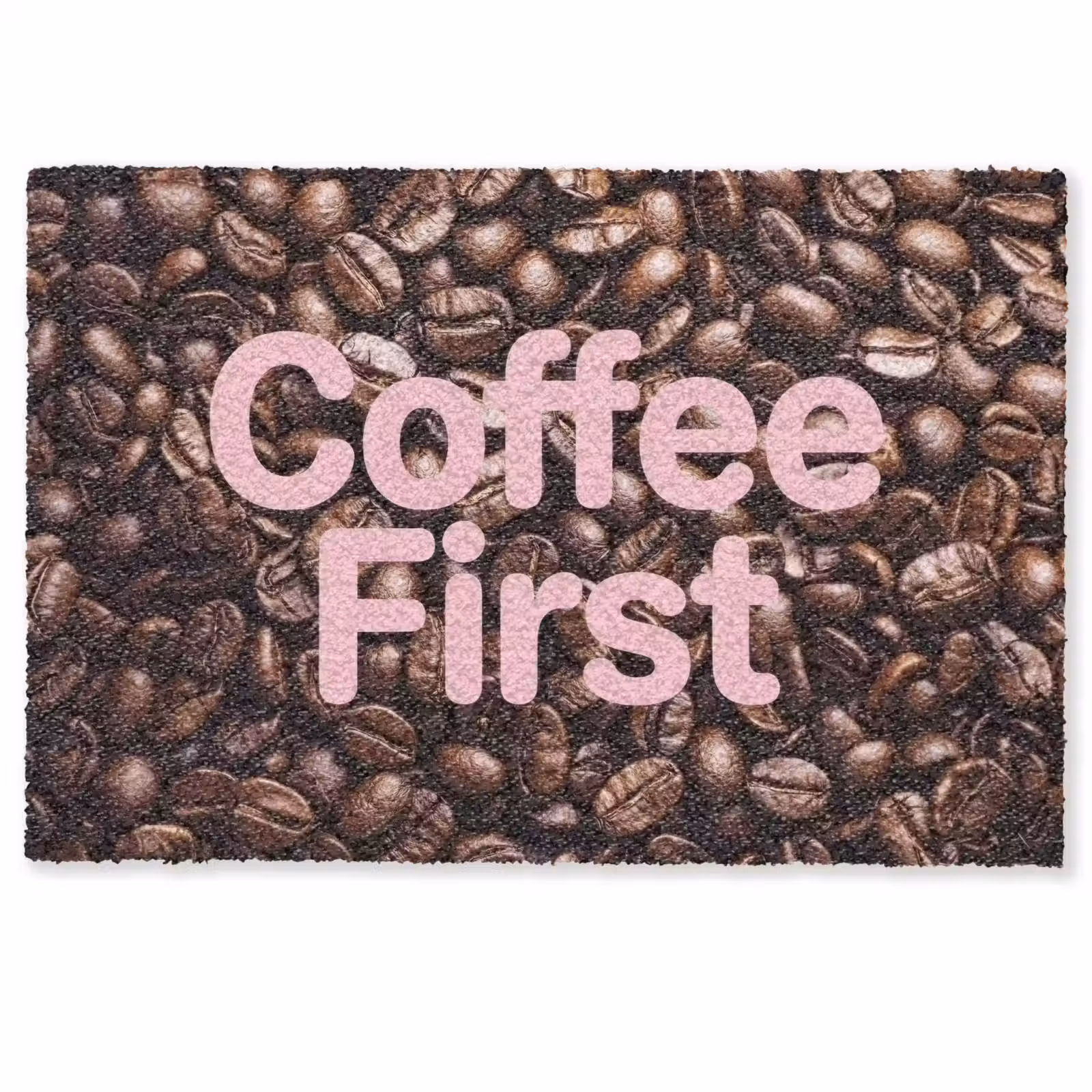 Deurmat - Coffee First - Koffiebonen - Roze — 1