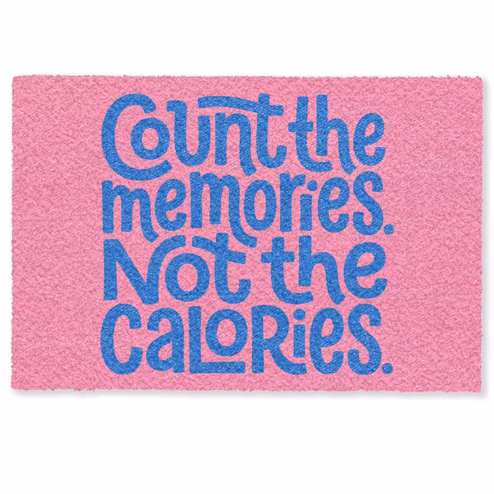 Deurmat - Memories - Roze - Blauw - Quote — 1