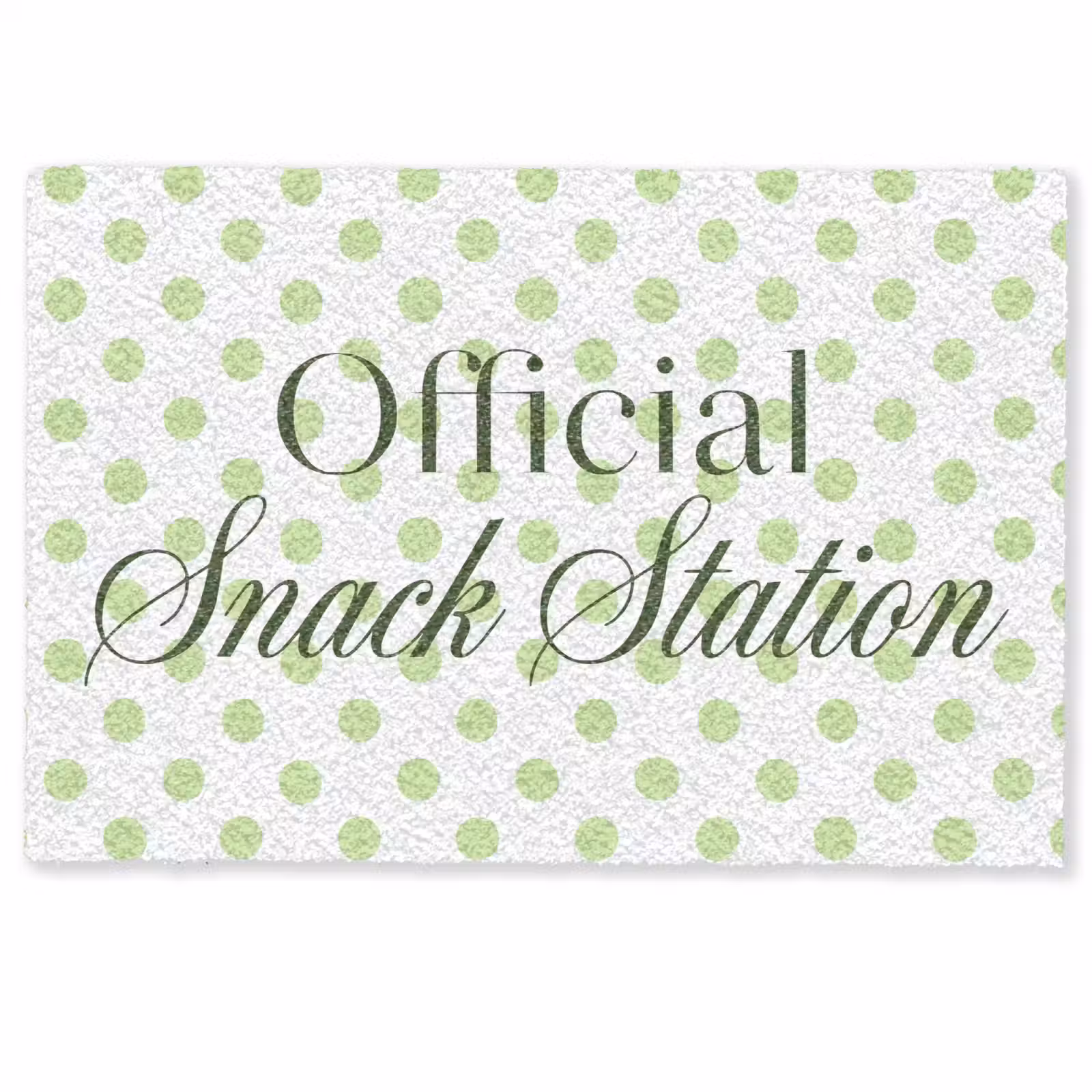 Deurmat - Snack Station - Groen - Stippen — 1