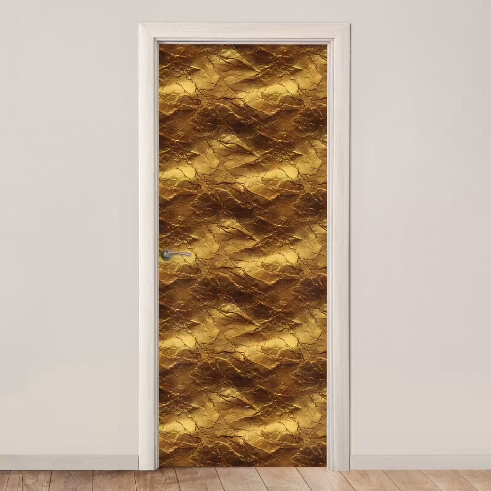 Deursticker - Bladgoud - Textuur - Goud — 1