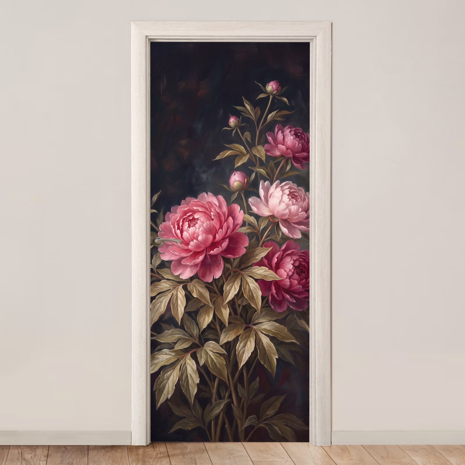 Deursticker - Bloemen - Roze - Klassiek - Natuur — 1