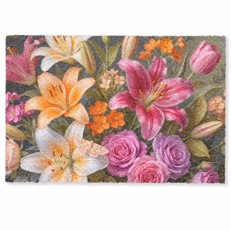 Deurmat - Bloemen - Boeket - Natuur - Kleurrijk - Modern — 1