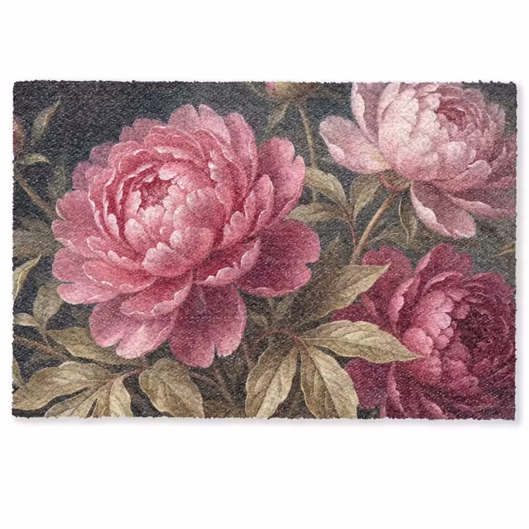 Deurmat - Bloemen - Roze - Klassiek - Natuur — 1