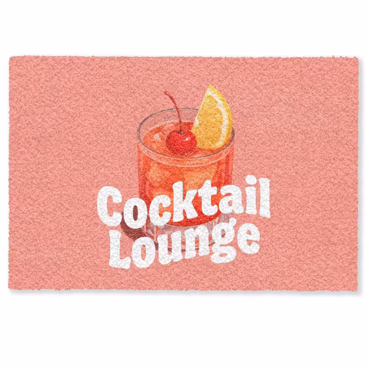 Deurmat - Cocktail Lounge - Glas - Koraal — 1