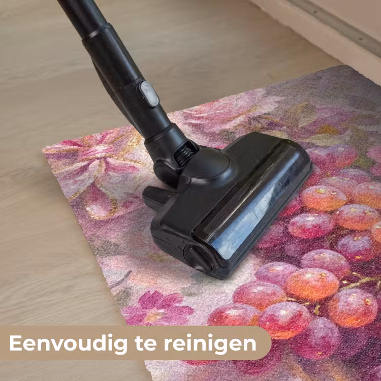 Deurmat - Eten - Bloemen - Stilleven - Roze - Goud — 9
