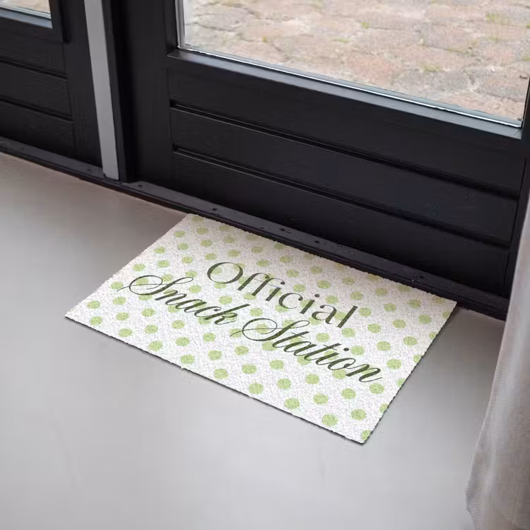 Deurmat - Snack Station - Groen - Stippen — 2