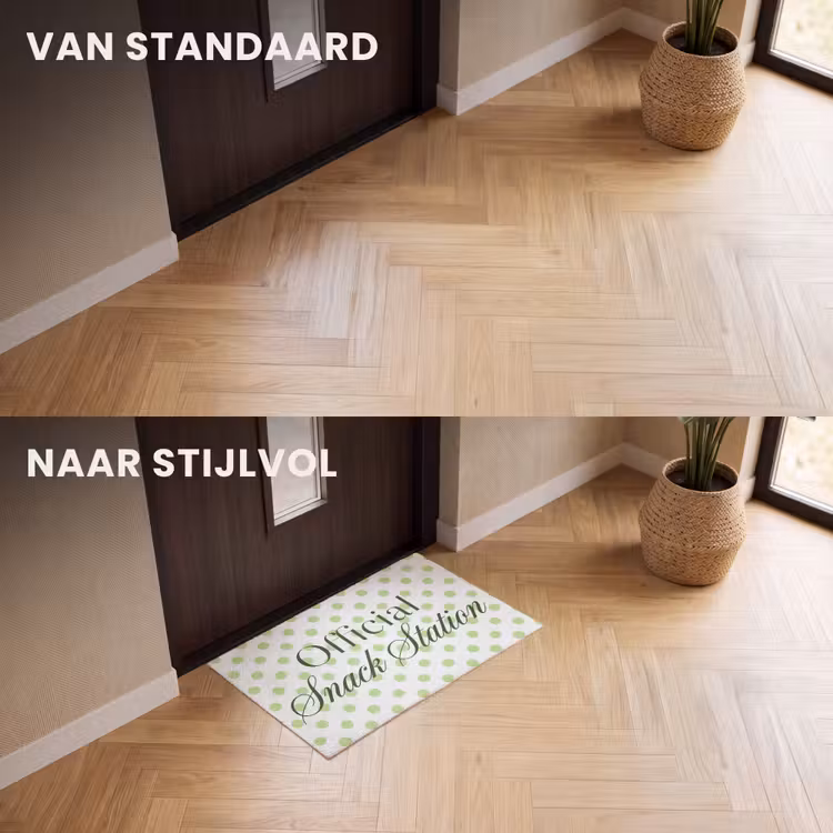 Deurmat - Snack Station - Groen - Stippen — 3