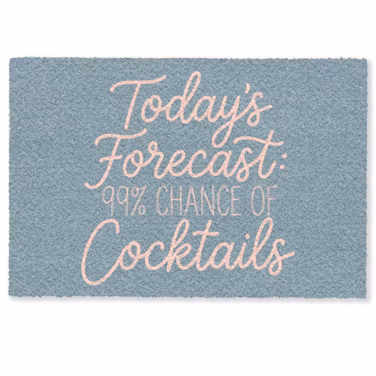 Deurmat - Today's Forecast - Cocktails - Blauw — 1