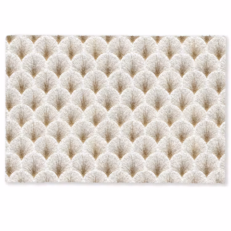 Deurmat - Waaiers - Art Deco - Elegant - Goud - Wit — 1