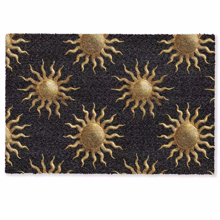 Deurmat - Zon - Patroon - Luxe - Goud - Zwart — 1