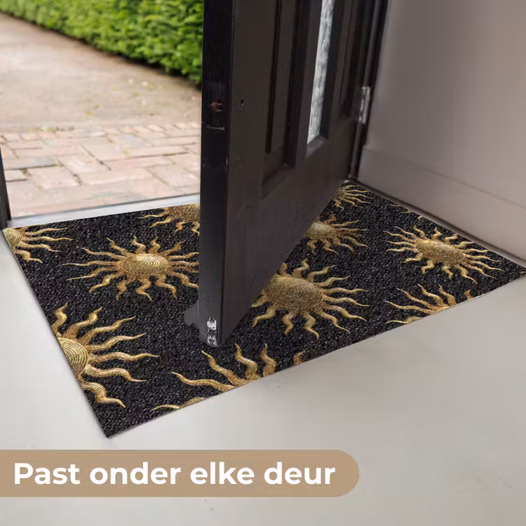 Deurmat - Zon - Patroon - Luxe - Goud - Zwart — 7