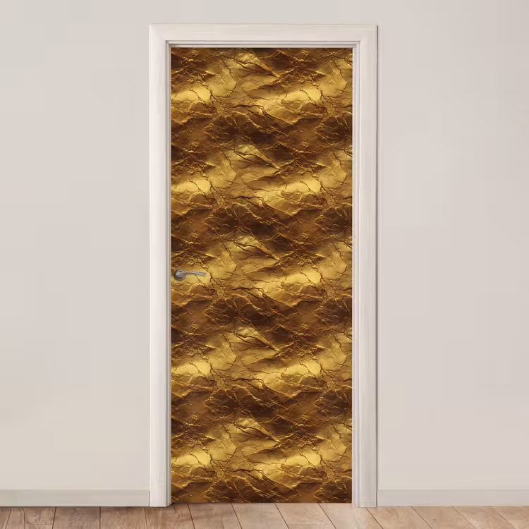 Deursticker - Bladgoud - Textuur - Goud — 1