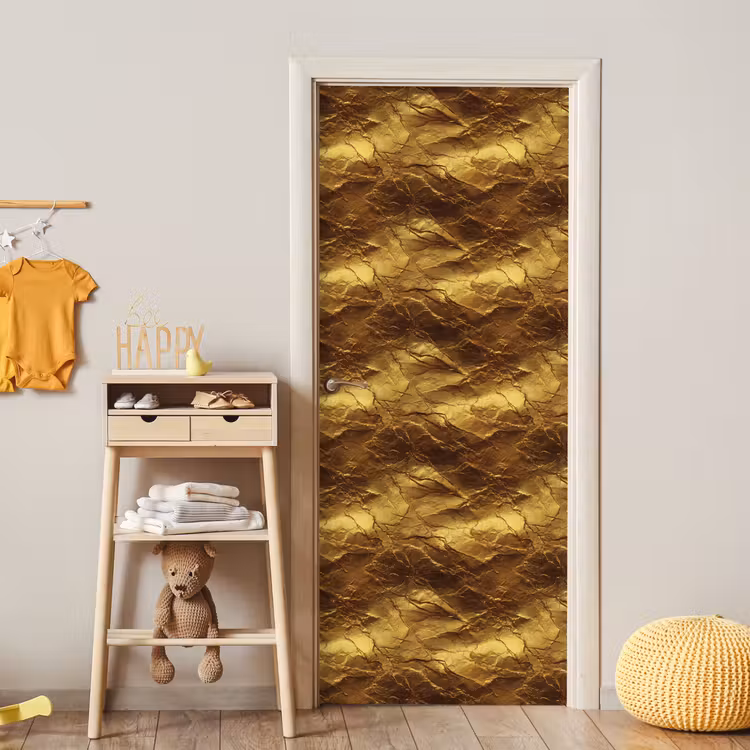 Deursticker - Bladgoud - Textuur - Goud — 6