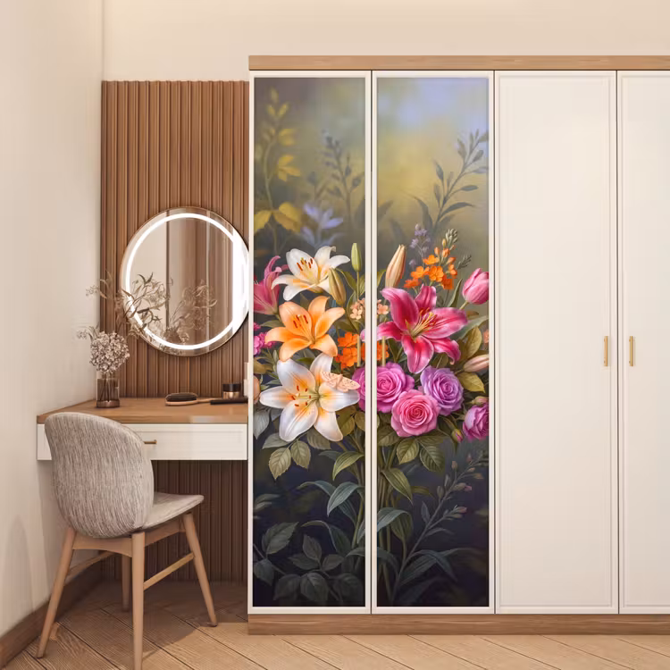 Deursticker - Bloemen - Boeket - Natuur - Kleurrijk - Modern — 5