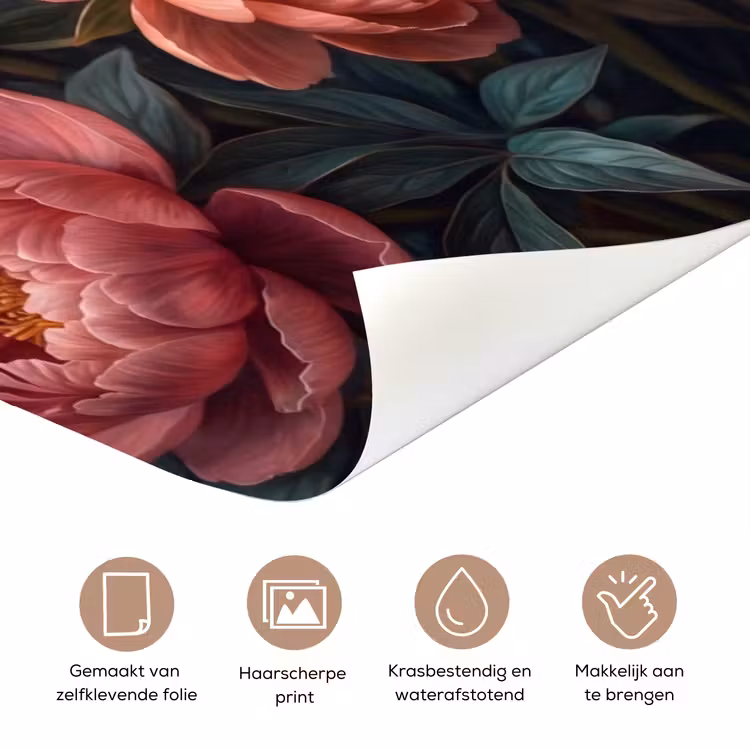 Deursticker - Bloemen - Insect - Natuur - Roze — 3