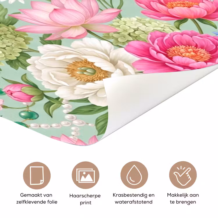 Deursticker - Bloemen - Patroon - Botanisch - Groen — 3