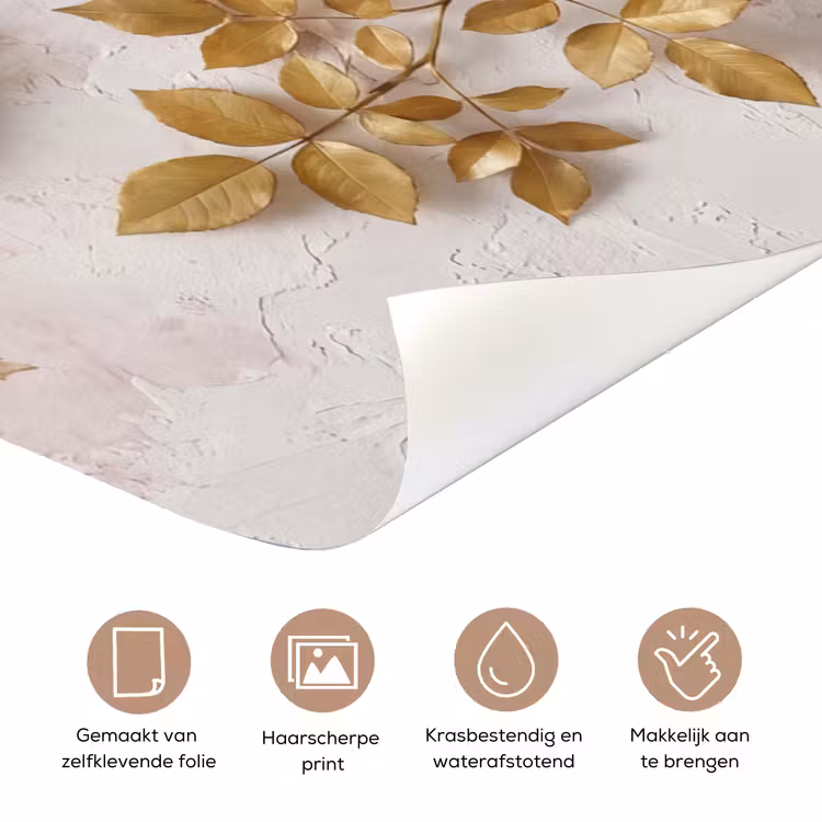 Deursticker - Bloemen - Patroon - Vintage - Roze - Decoratie — 3