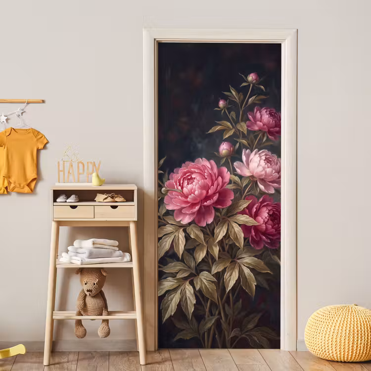 Deursticker - Bloemen - Roze - Klassiek - Natuur — 6