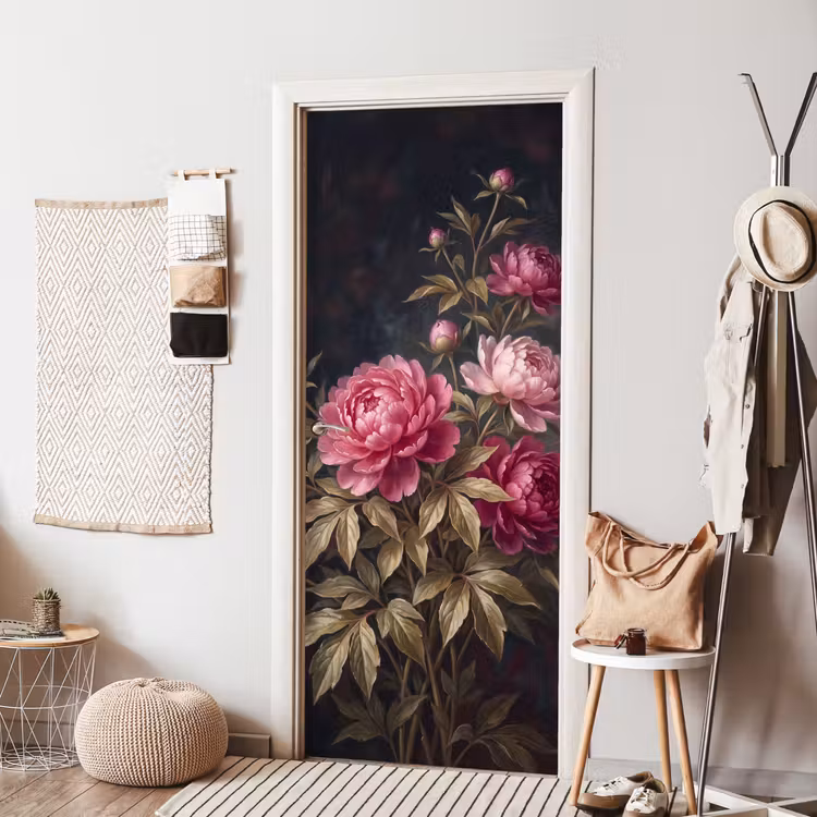 Deursticker - Bloemen - Roze - Klassiek - Natuur — 8