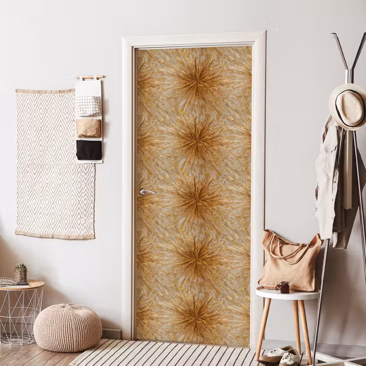 Deursticker - Explosie - Abstract - Goud - Wit — 8