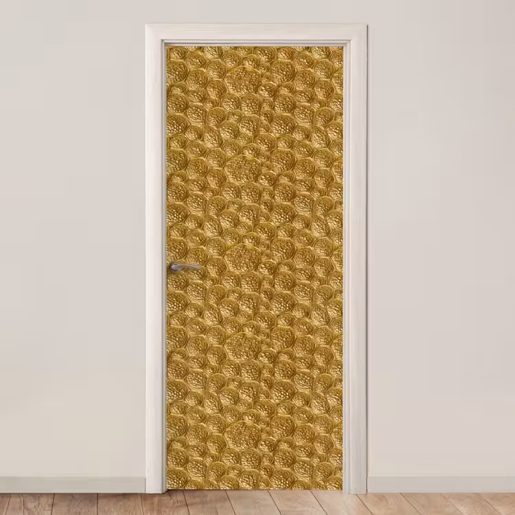 Deursticker - Gehamerd - Mozaïek - Antiek - Goud — 1