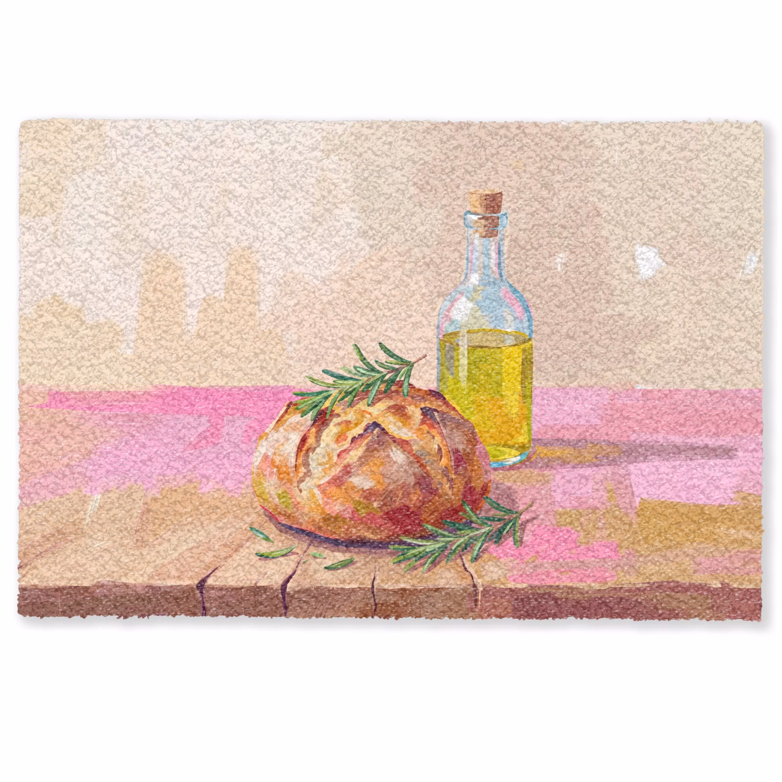 Deurmat - Eten - Brood - Olijfolie - Abstract - Keuken — 1
