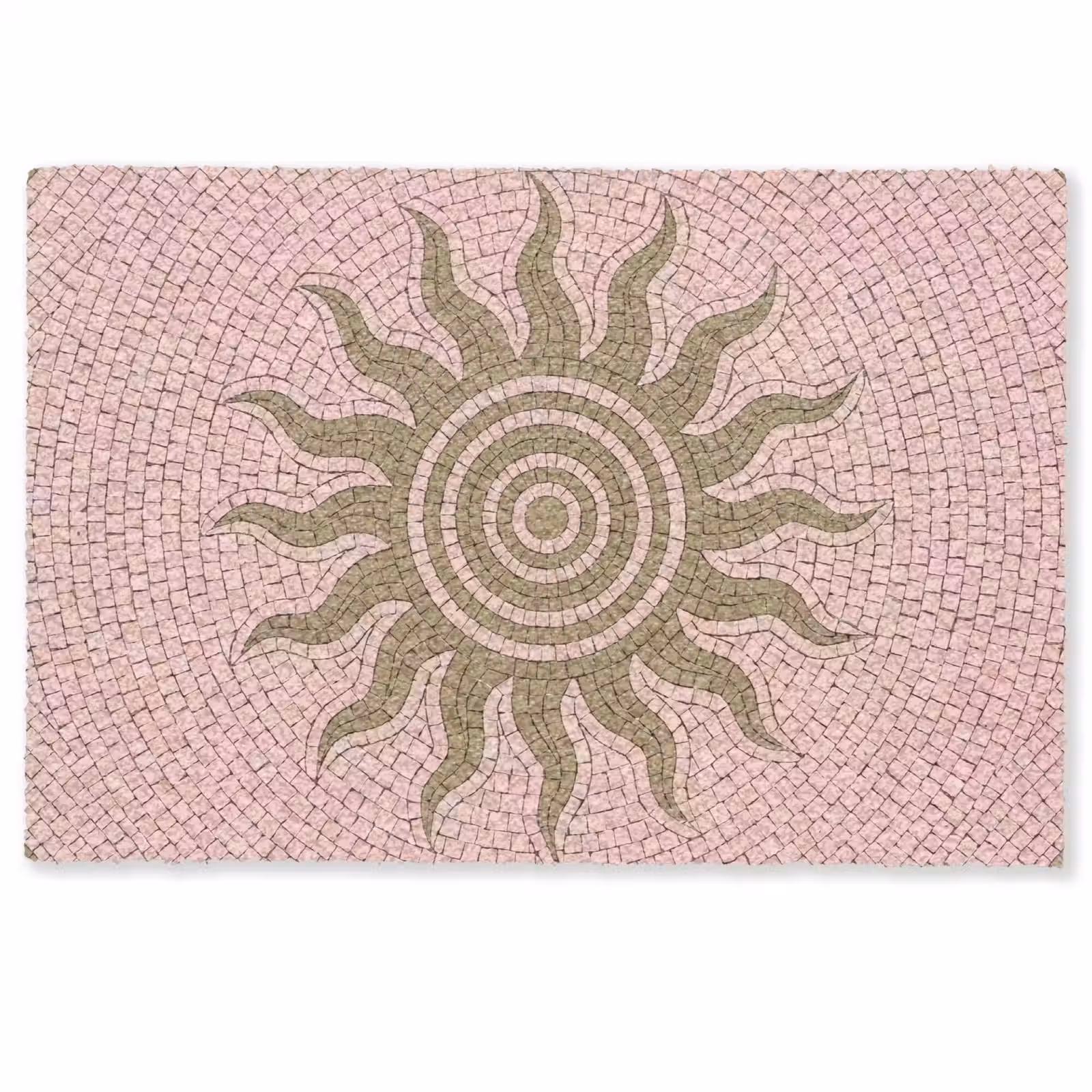 Deurmat - Mozaïek - Zon - Patroon - Klassiek - Roze — 1