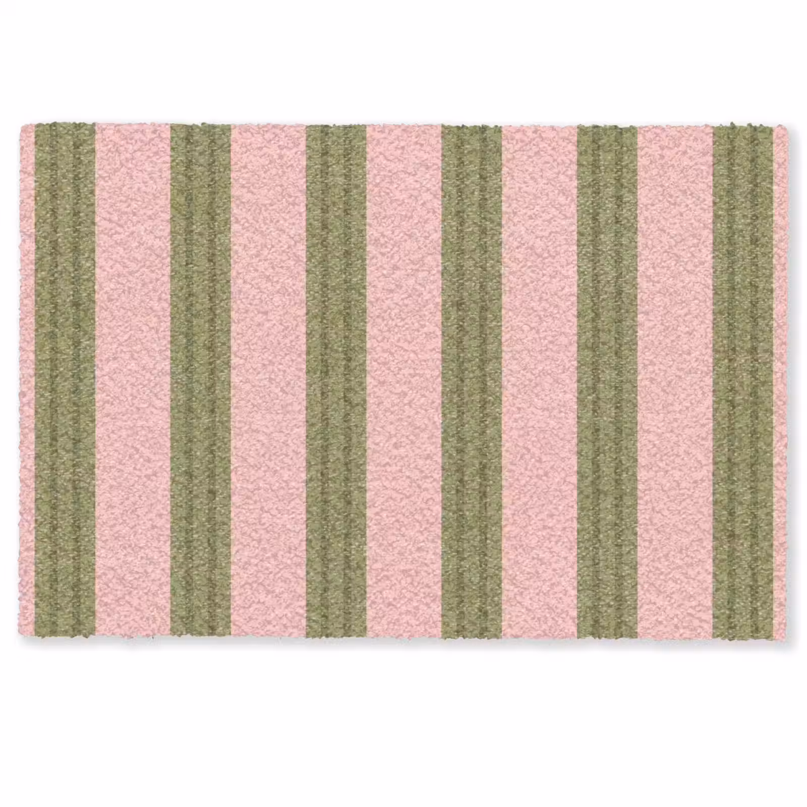 Deurmat - Patroon - Strepen - Abstract - Roze - Groen — 1