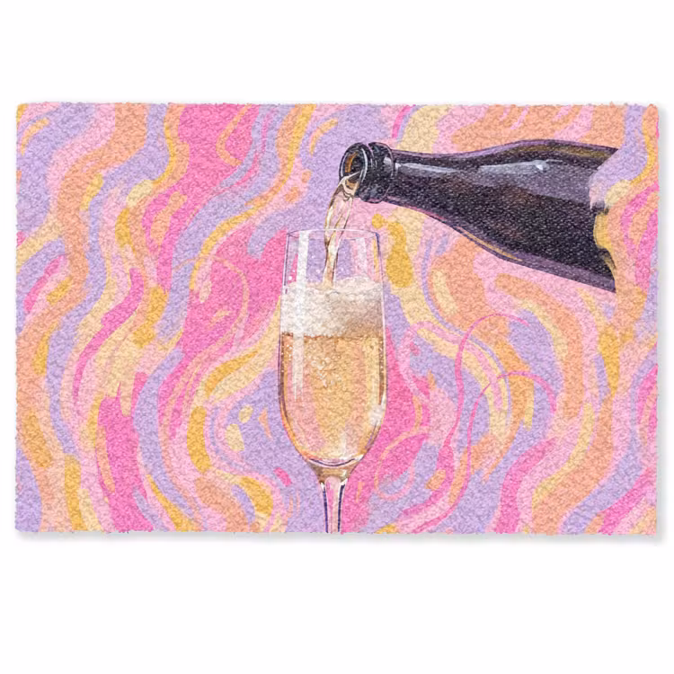 Deurmat - Drank - Inschenken - Feest - Abstract - Roze — 1