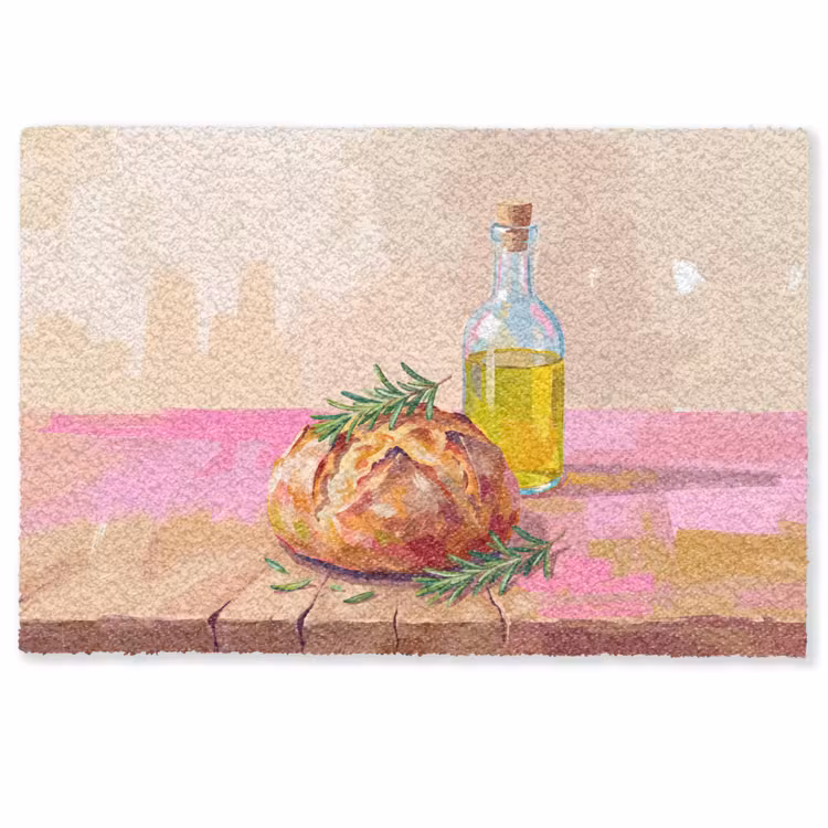 Deurmat - Eten - Brood - Olijfolie - Abstract - Keuken — 1