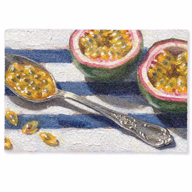 Deurmat - Eten - Passievrucht - Tropisch - Modern - Kleurrijk — 1