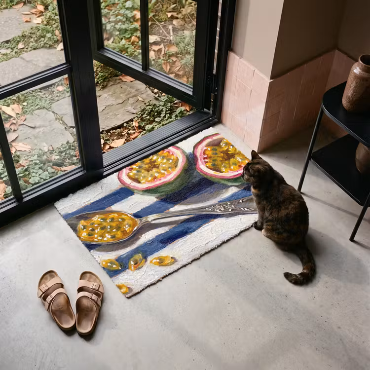 Deurmat - Eten - Passievrucht - Tropisch - Modern - Kleurrijk — 2