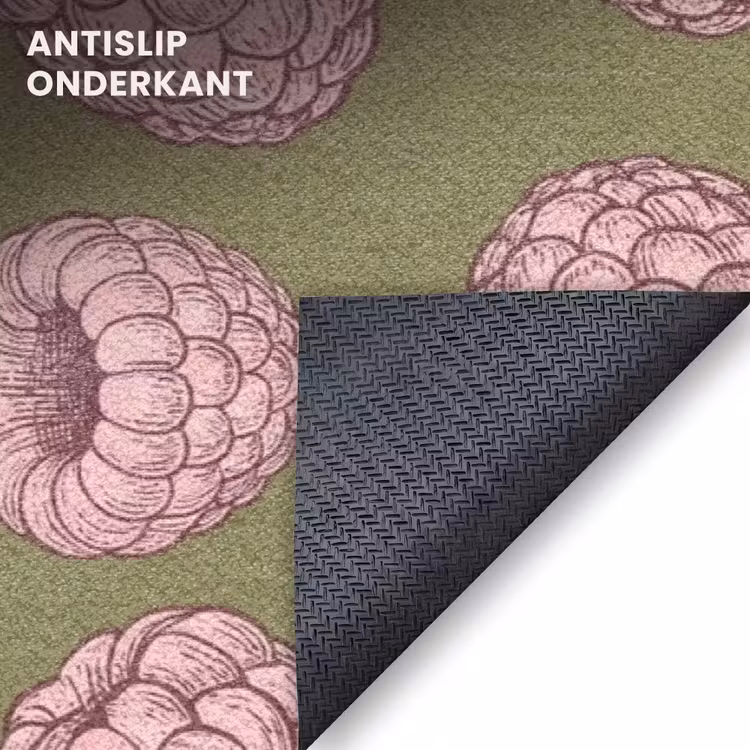 Deurmat - Eten - Patroon - Illustratie - Roze - Groen — 6