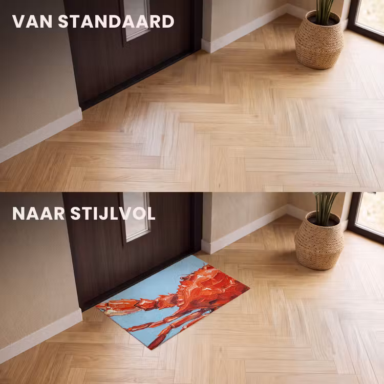 Deurmat - Krab - Zee - Dieren - Abstract - Rood — 3