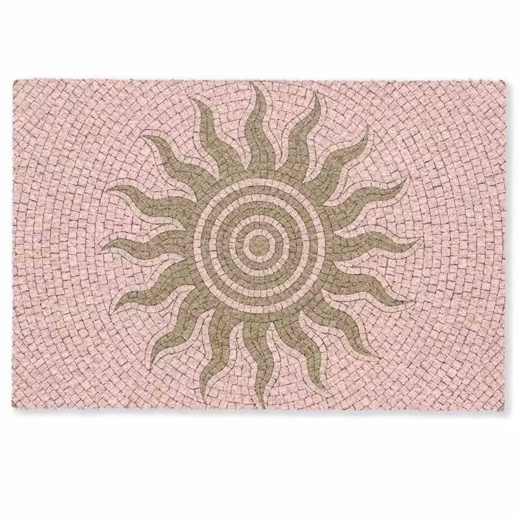 Deurmat - Mozaïek - Zon - Patroon - Klassiek - Roze — 1