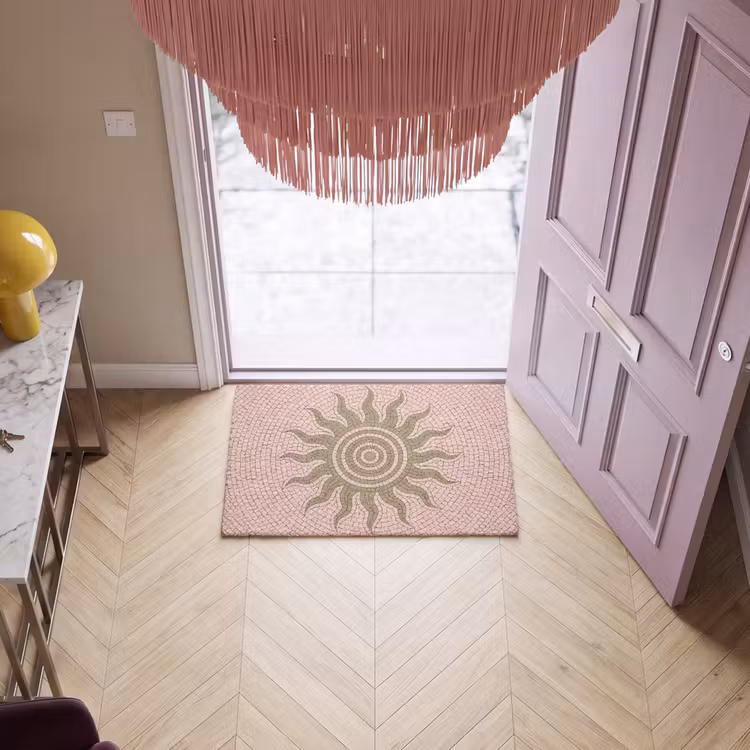 Deurmat - Mozaïek - Zon - Patroon - Klassiek - Roze — 4