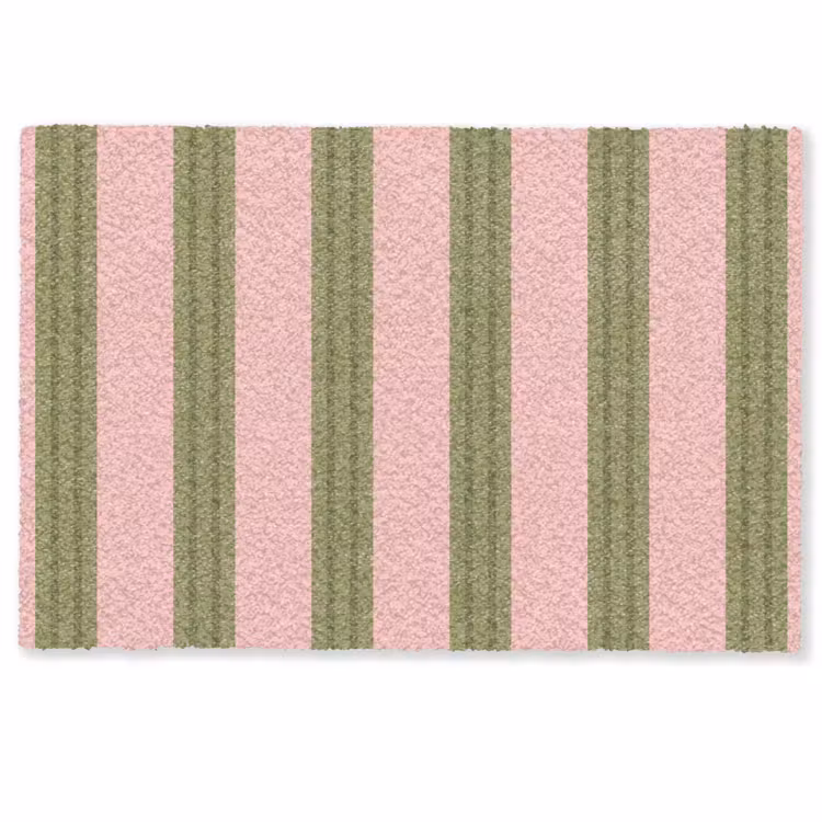 Deurmat - Patroon - Strepen - Abstract - Roze - Groen — 1