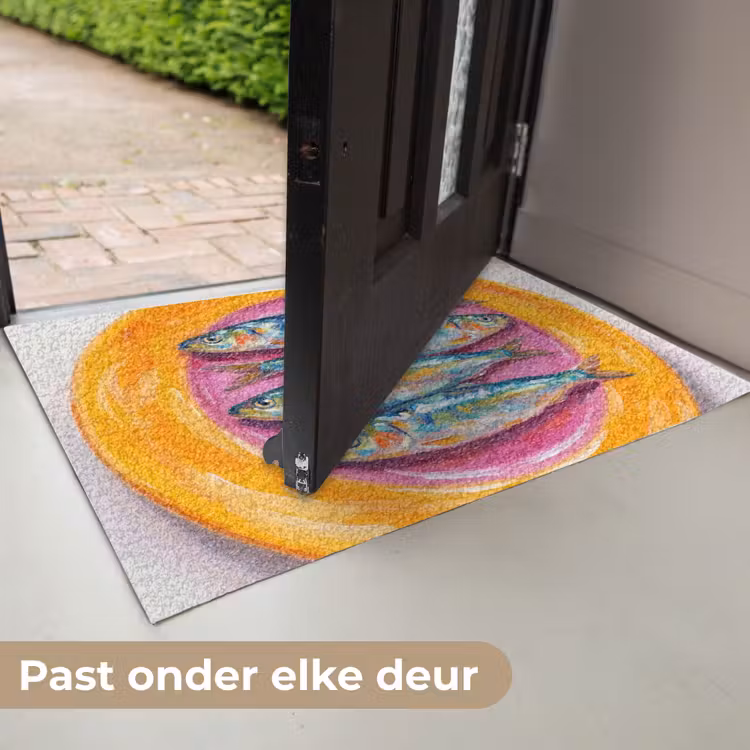 Deurmat - Vis - Vier - Eten - Modern - Kleurrijk — 7