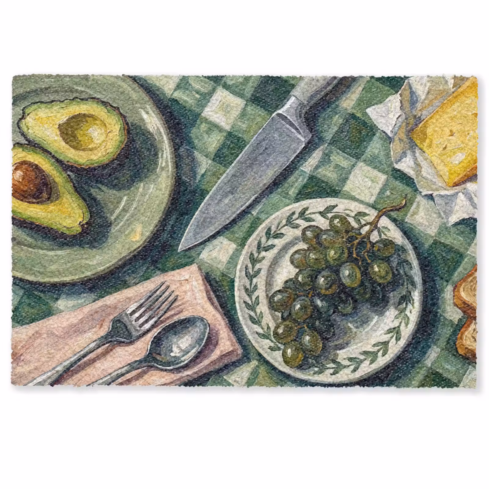 Deurmat - Eten - Ontbijt - Tafel - Modern - Groen — 1