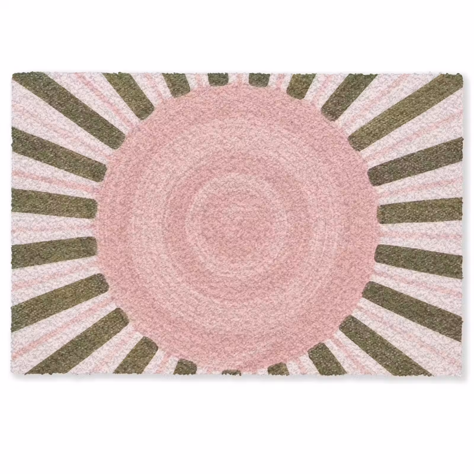 Deurmat - Patroon - Cirkel - Stralen - Abstract - Roze — 1