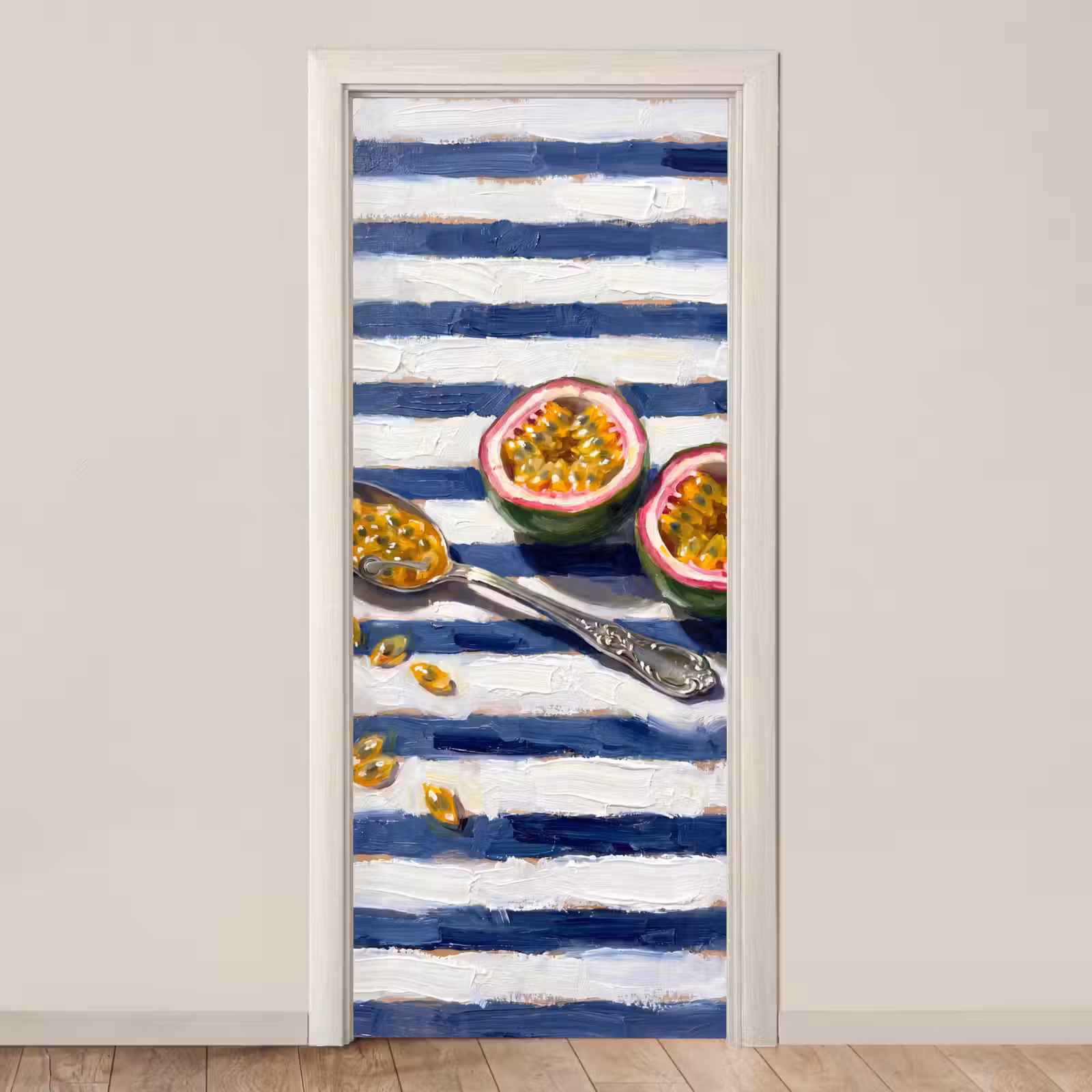 Deursticker - Eten - Passievrucht - Tropisch - Modern - Kleurrijk — 1