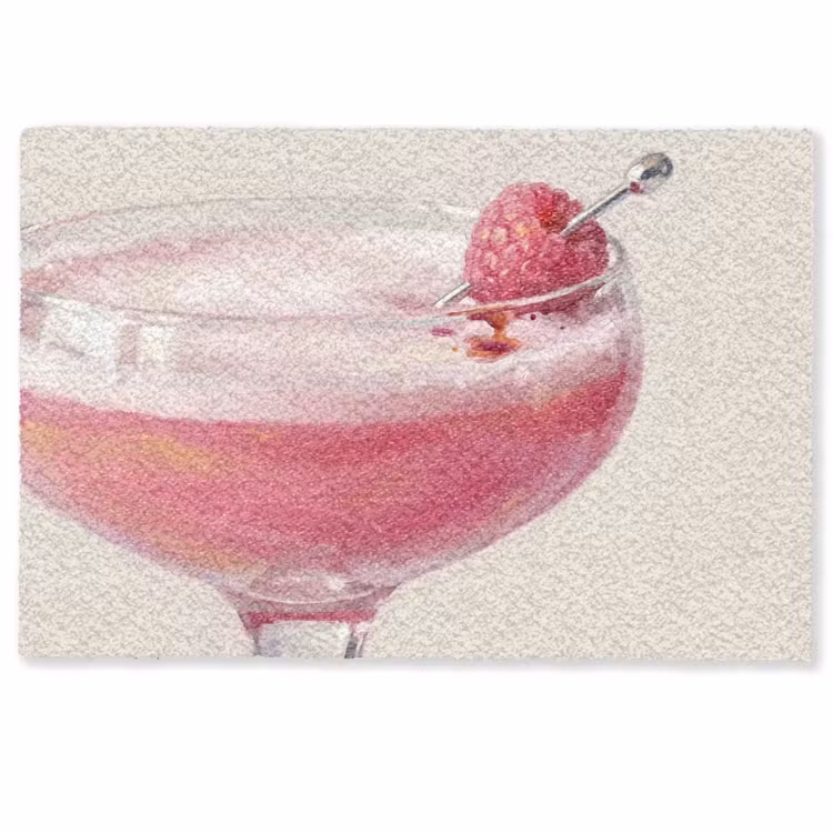 Deurmat - Cocktail - Framboos - Drank - Modern - Roze — 1