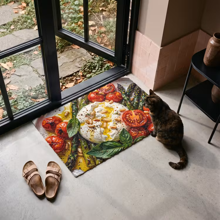 Deurmat - Eten - Groenten - Kaas - Modern - Vers — 2